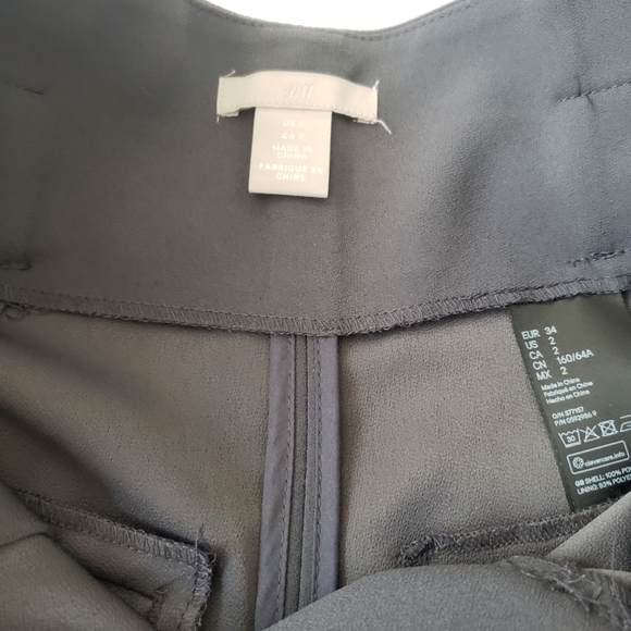 NWT H&M Crop Wide Leg Pants Dark Grey - Picture 9 of 16